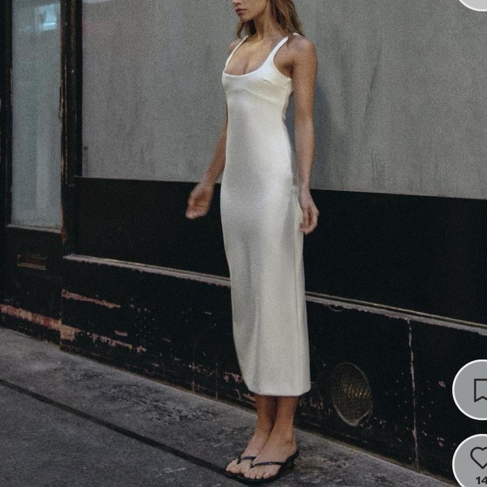 Zara white midi dress